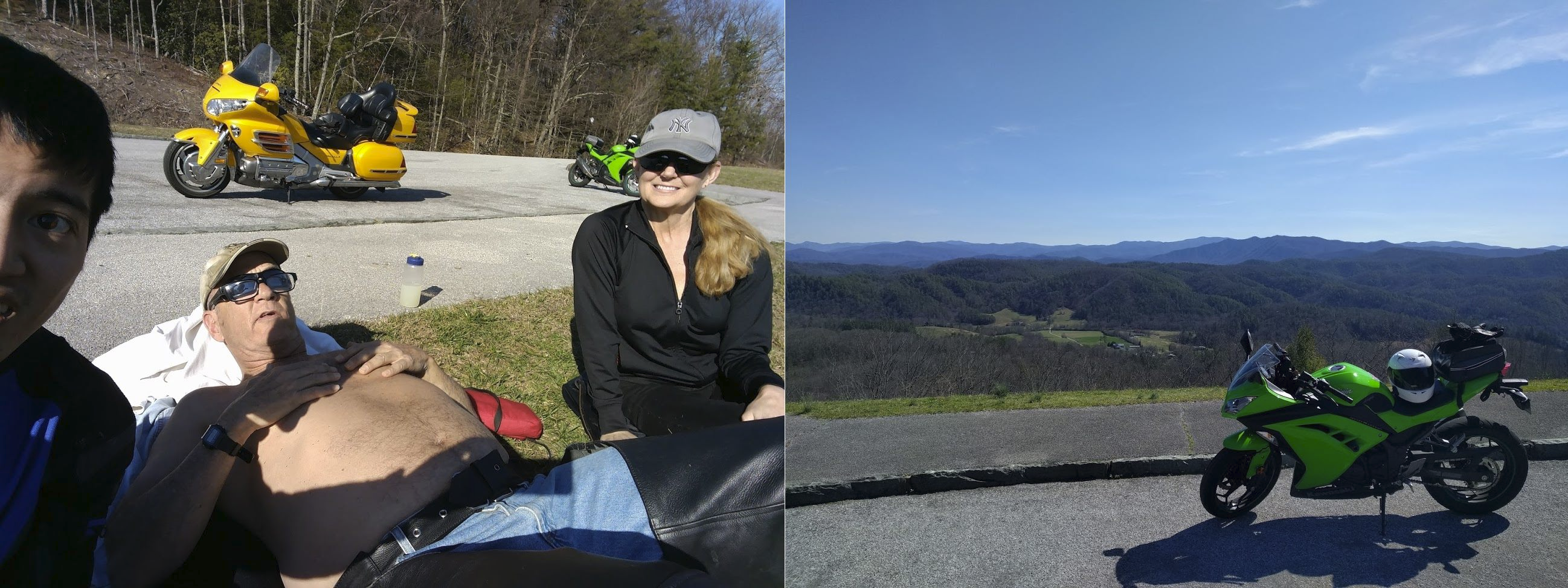 Selfie with Mike and Indiana near the Great Smoky Mountains